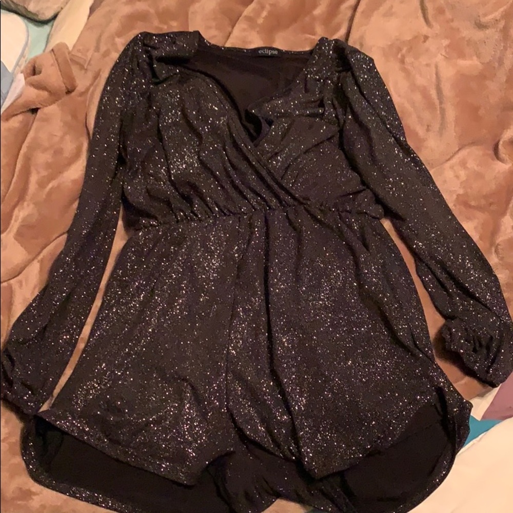 Sparkly black romper  ✨